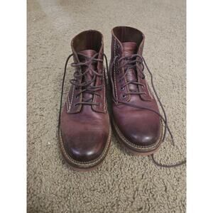 Clarks Frelan Mens Oxblood Cognac Ankle Boots Leather 7